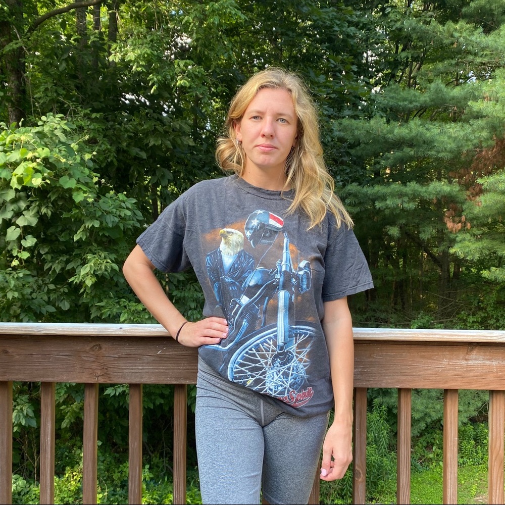 Vintage American Eagle Motorcycle Graphic T-Shirt